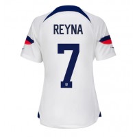 United States Giovanni Reyna #7 Replica Home Shirt Ladies World Cup 2022 Short Sleeve